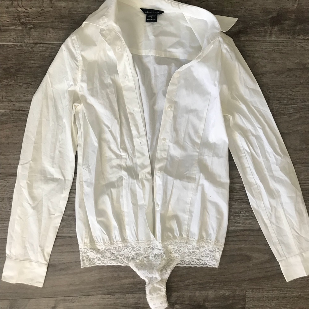 BODY SUIT//BUTTON DOWN SHIRT